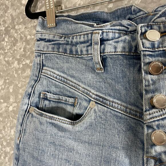 Blank NYC Light Wash Retro Style Skinny Leg Yoke Jeans - Size 30 - Button Fly - Picture 3 of 7